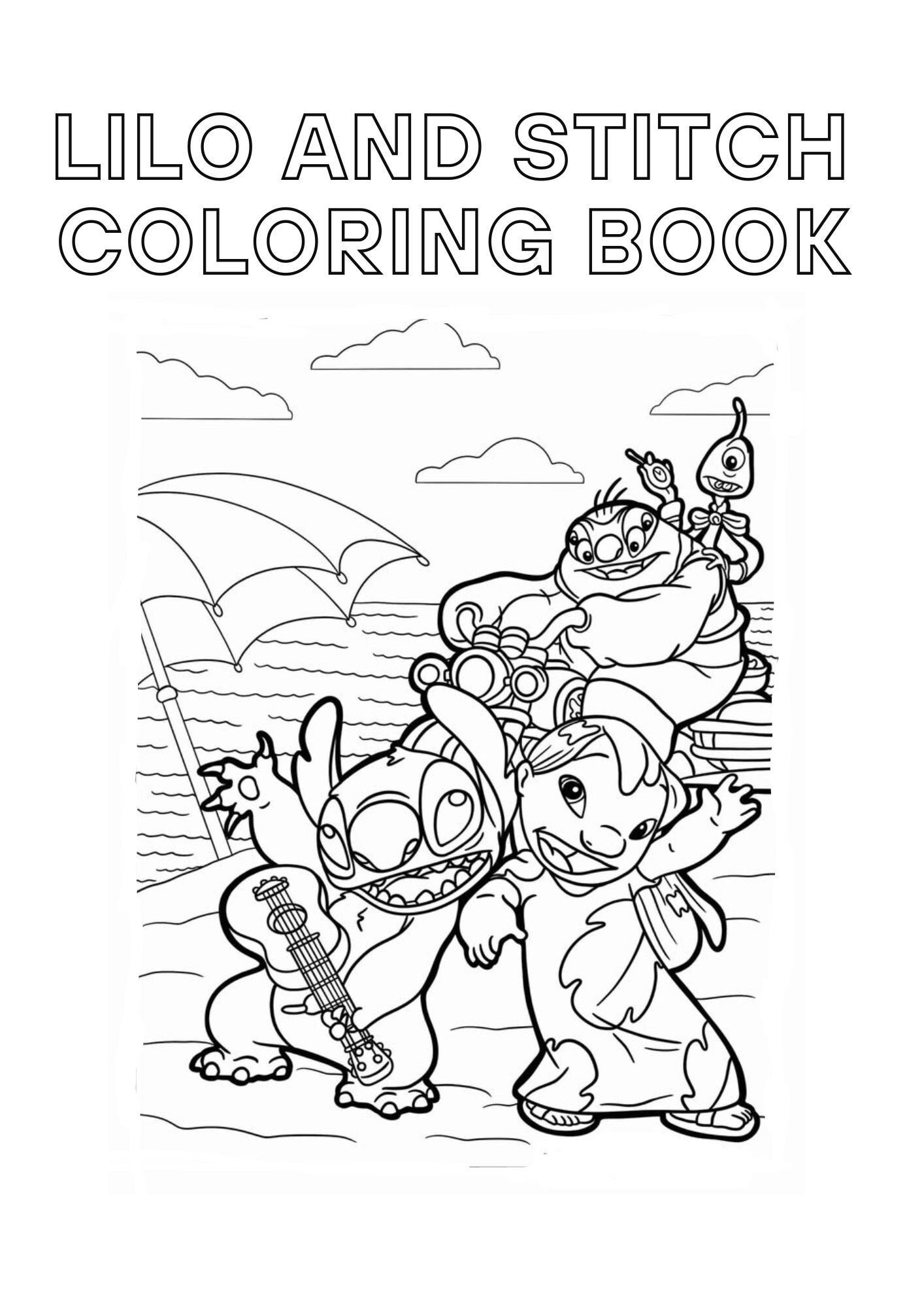 135+ Stitch and Lilo Coloring Printable 31