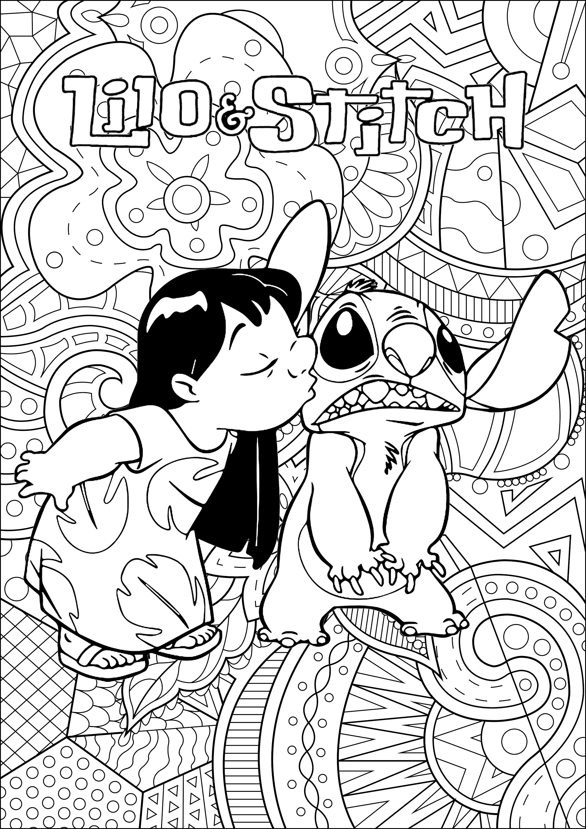 135+ Stitch and Lilo Coloring Printable 34