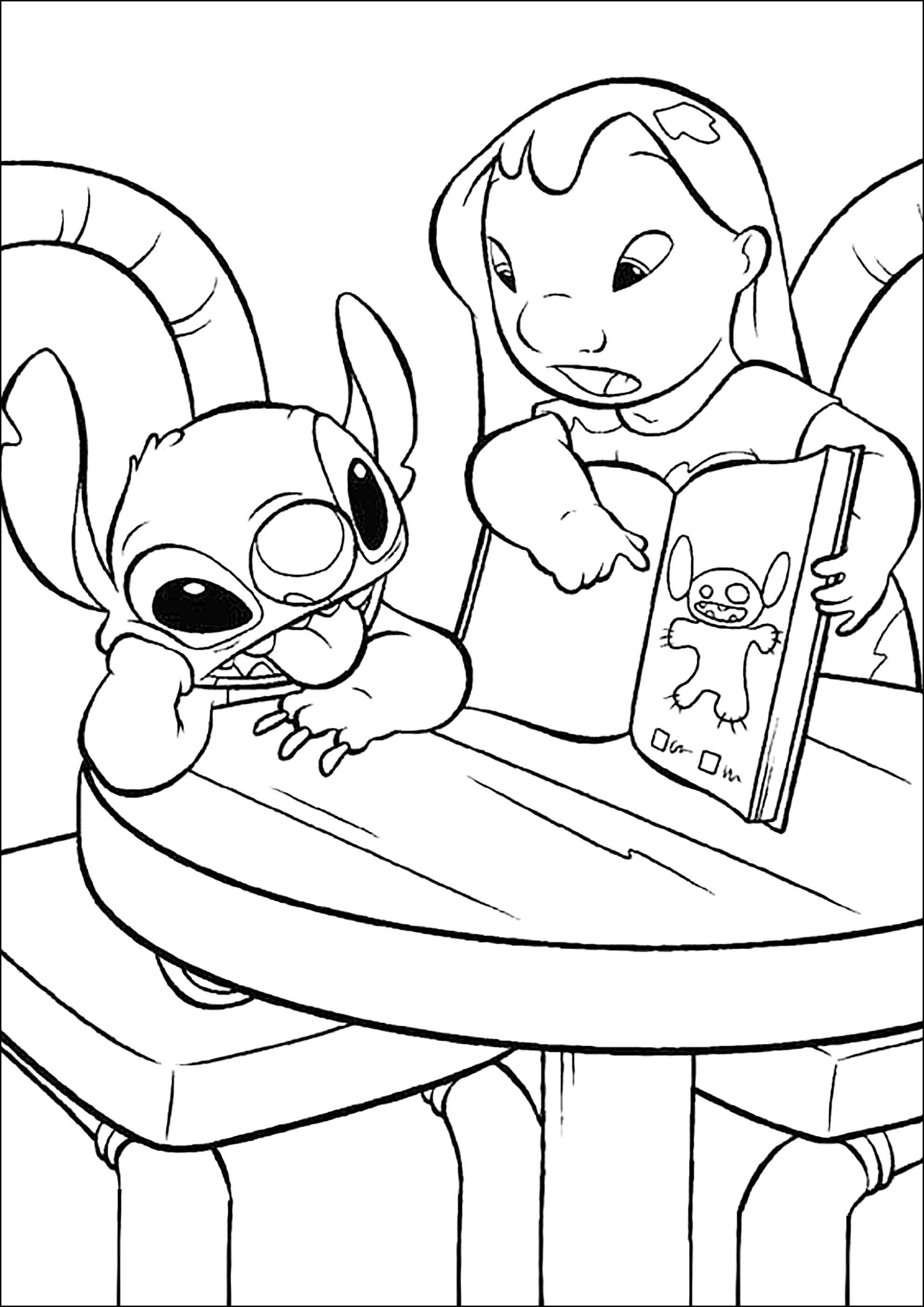 135+ Stitch and Lilo Coloring Printable 38