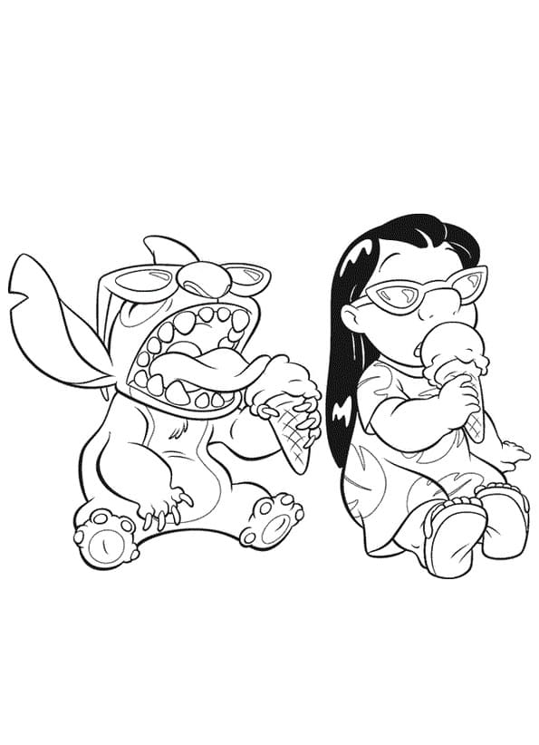 135+ Stitch and Lilo Coloring Printable 55