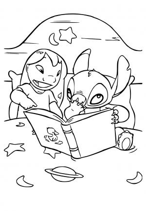 135+ Stitch and Lilo Coloring Printable 58