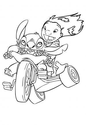 135+ Stitch and Lilo Coloring Printable 60