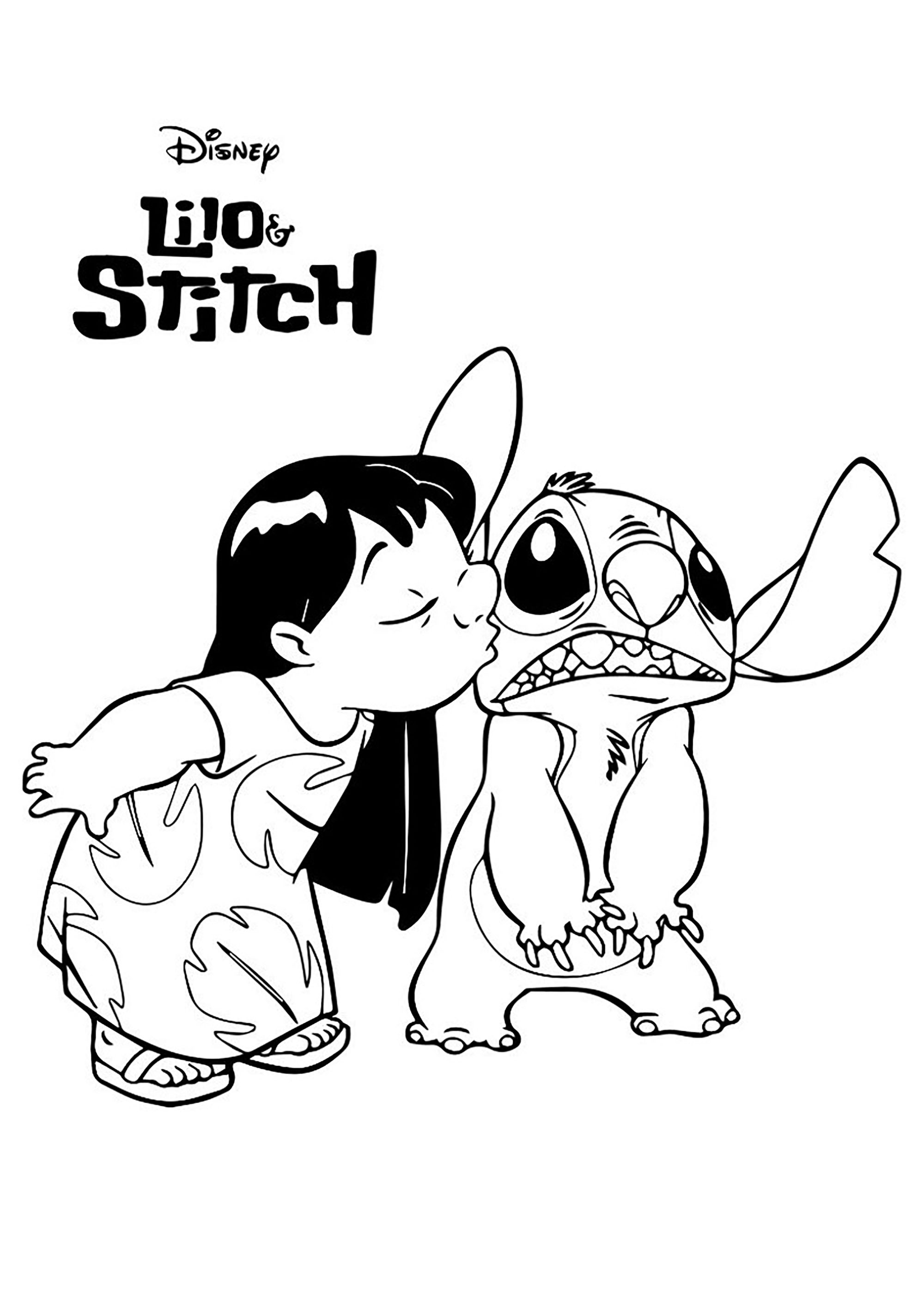 135+ Stitch and Lilo Coloring Printable 7