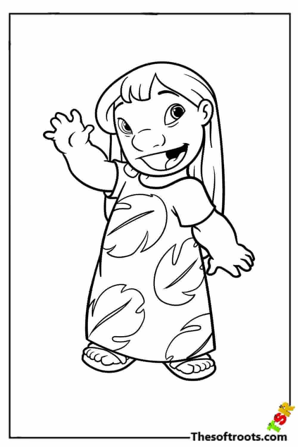 135+ Stitch and Lilo Coloring Printable 80