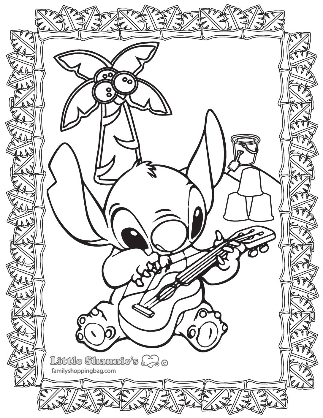 135+ Stitch and Lilo Coloring Printable 9