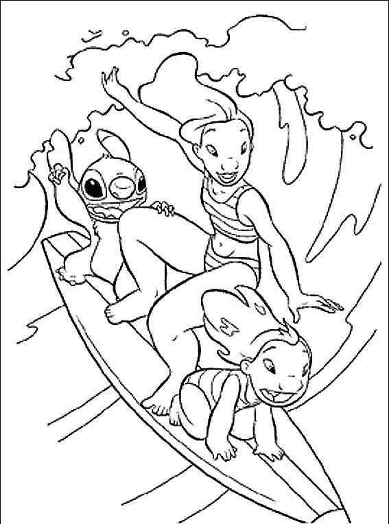 135+ Stitch and Lilo Coloring Printable 91