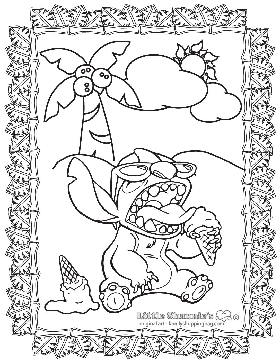 135+ Stitch and Lilo Coloring Printable 94