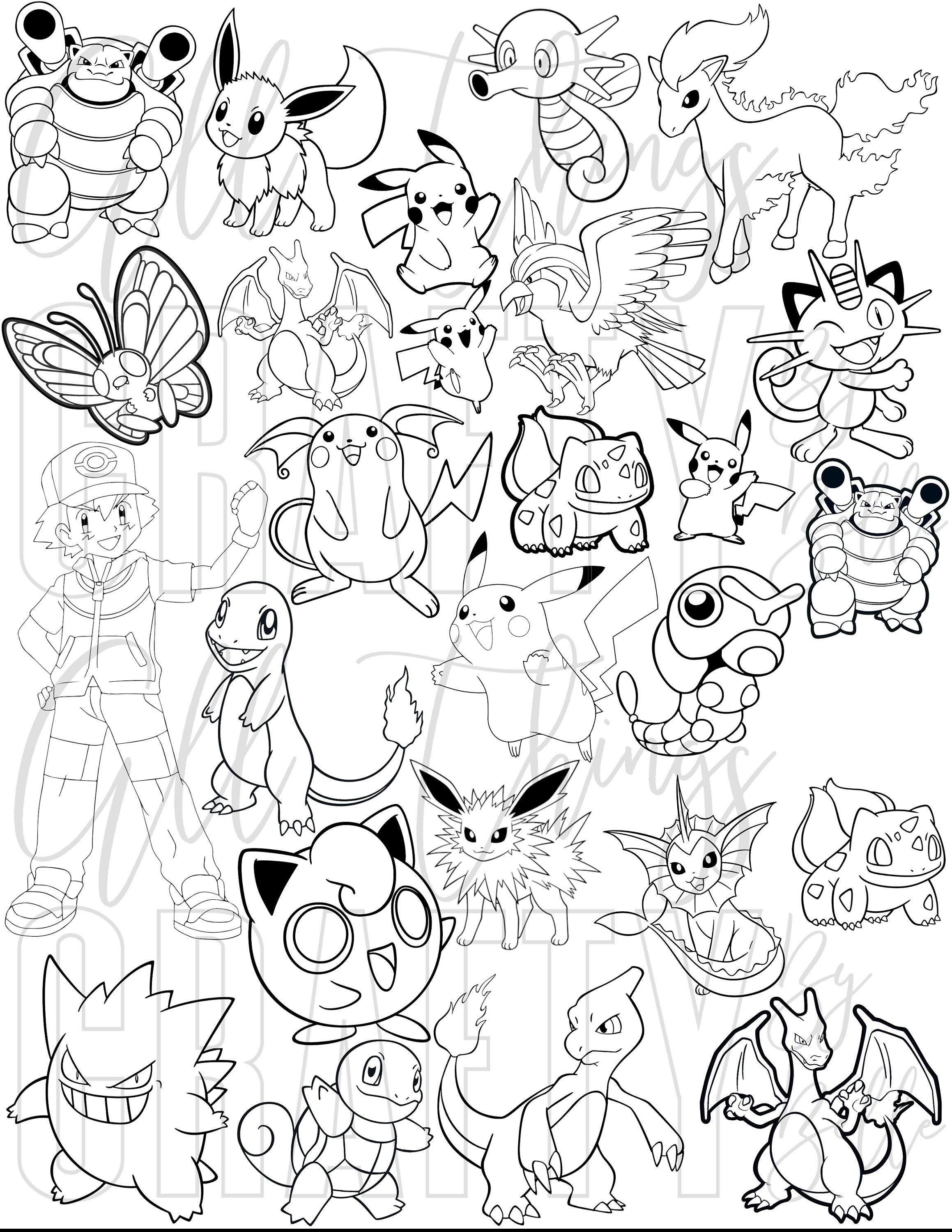 150 Pokemon Coloring Worksheets FREE Printable 154