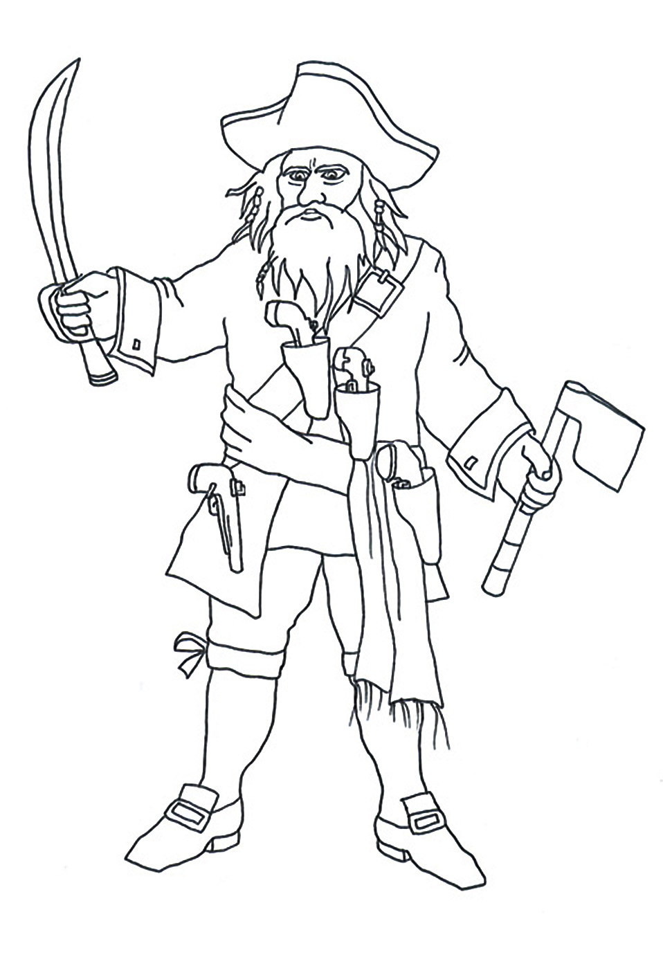 155+ Pirates Coloring Pages to Print 10