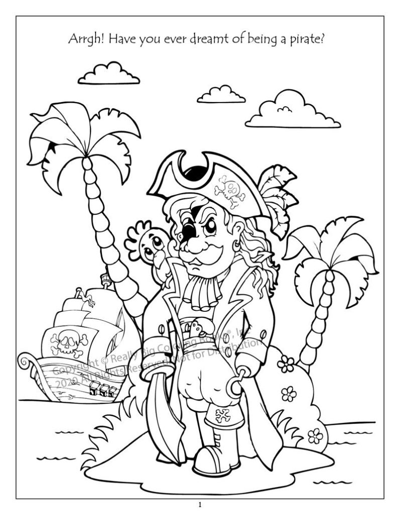 155+ Pirates Coloring Pages to Print 128