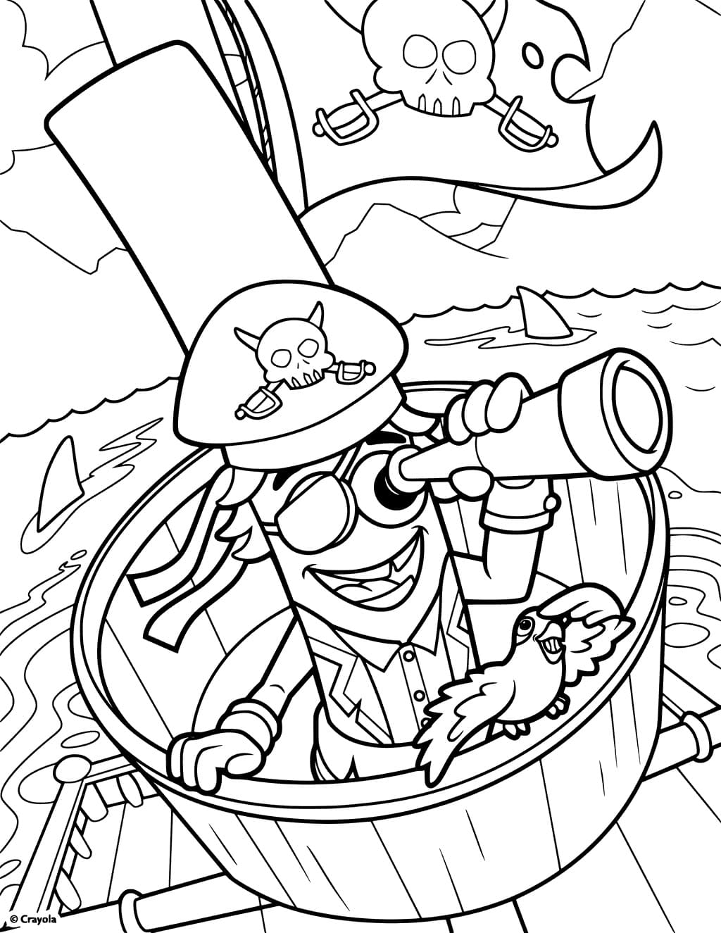 155+ Pirates Coloring Pages to Print 14