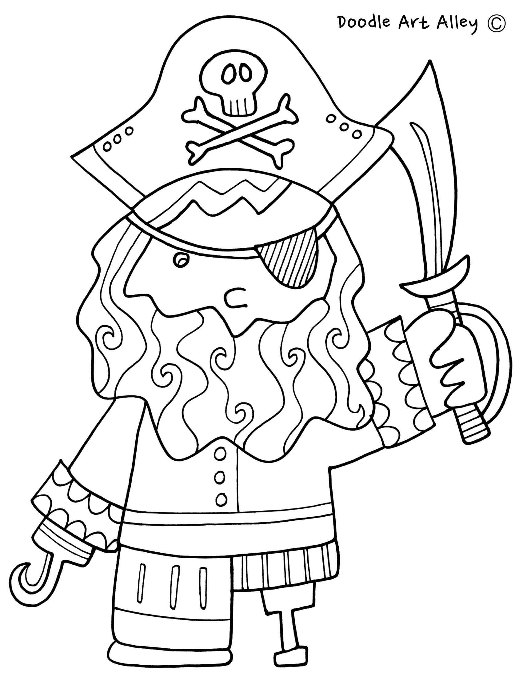 155+ Pirates Coloring Pages to Print 143