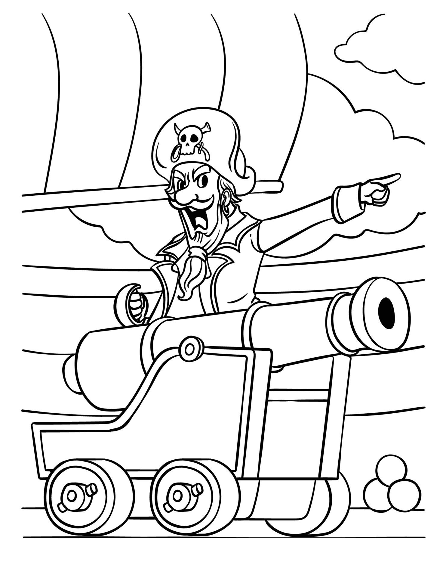 155+ Pirates Coloring Pages to Print 17