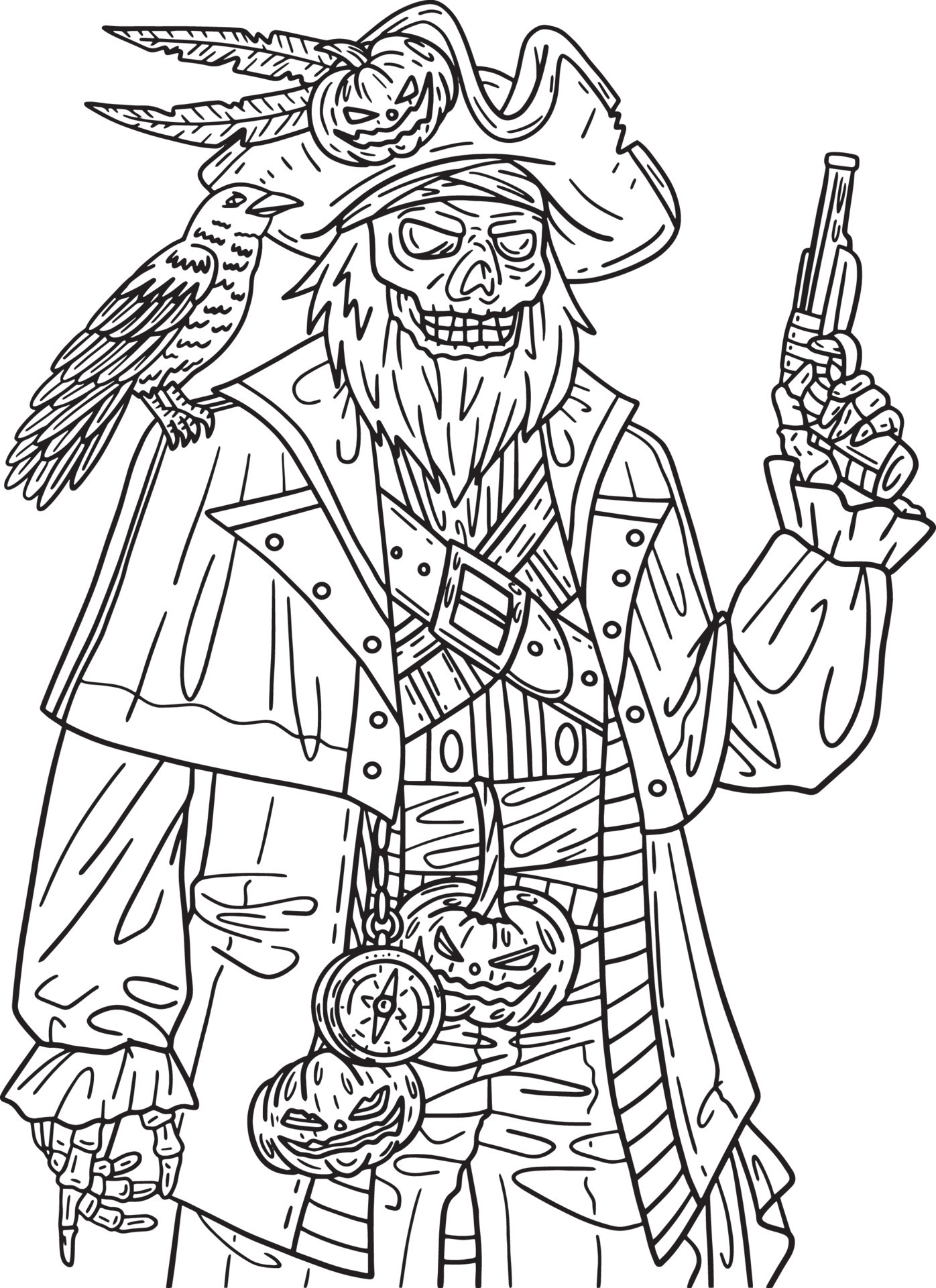 155+ Pirates Coloring Pages to Print 23