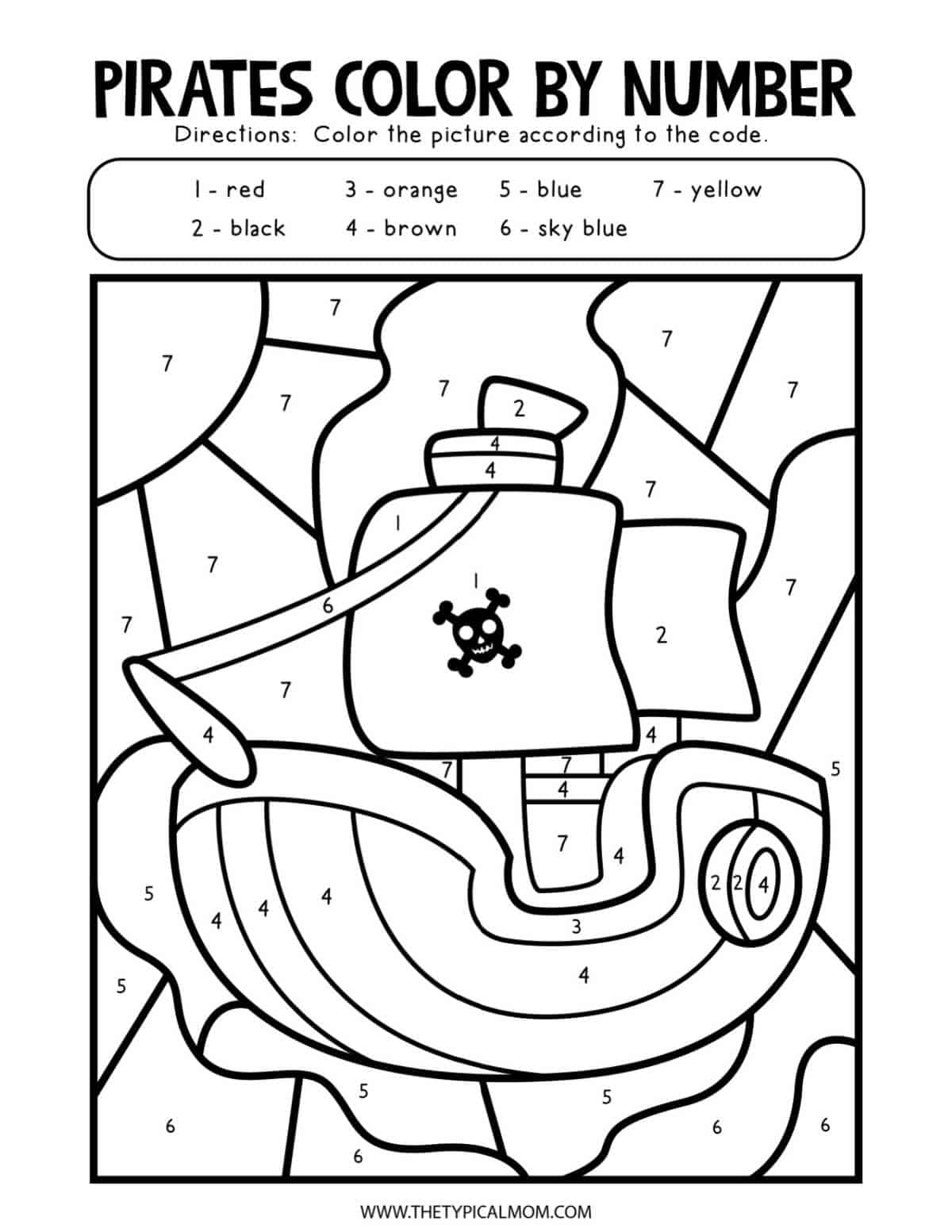 155+ Pirates Coloring Pages to Print 27