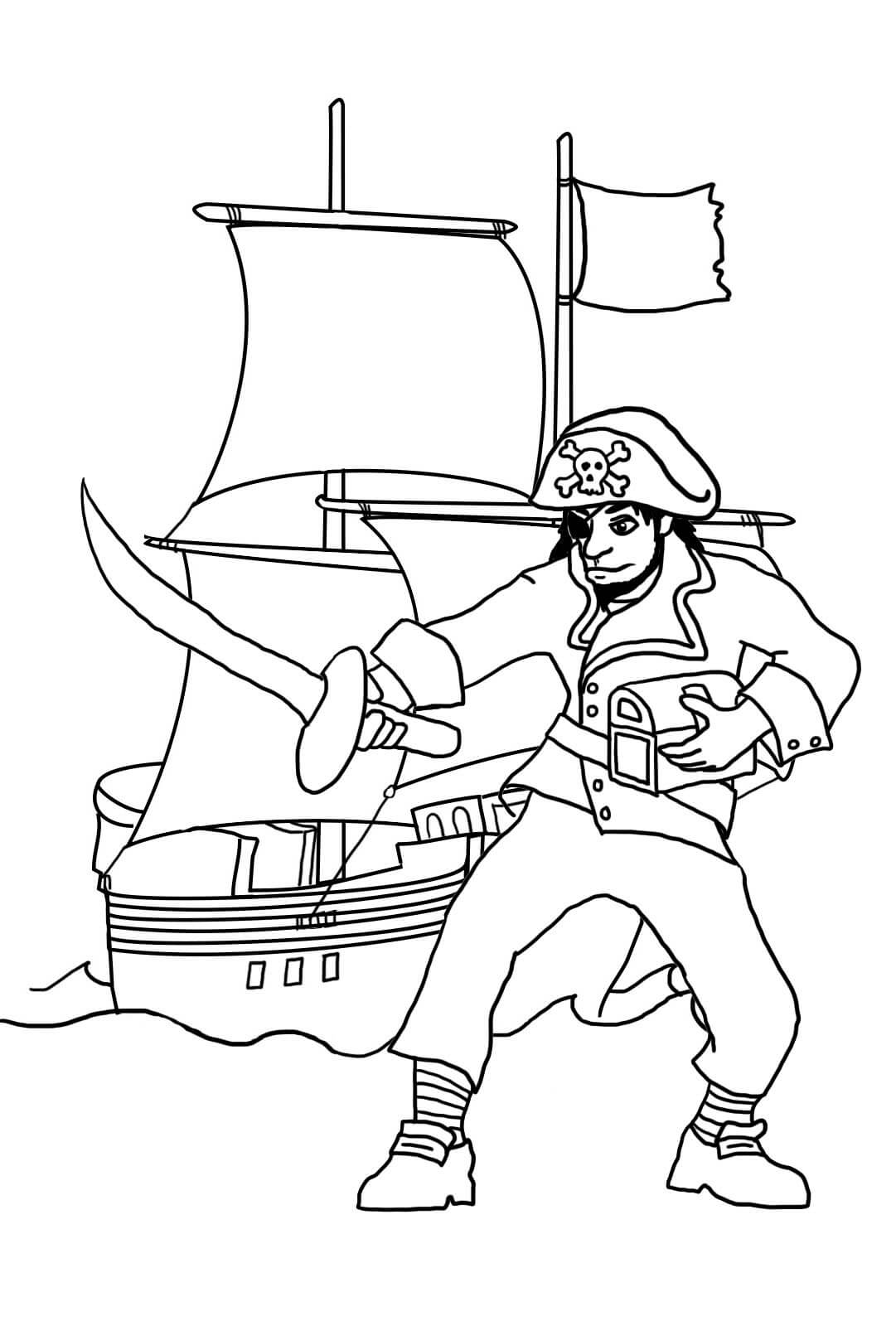 155+ Pirates Coloring Pages to Print 32