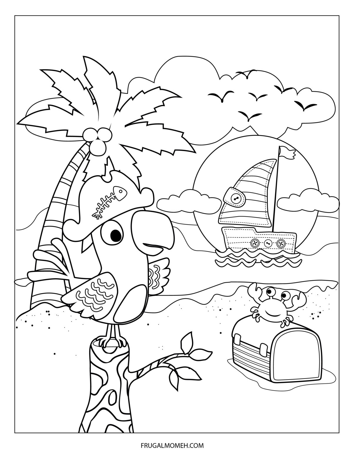 155+ Pirates Coloring Pages to Print 36