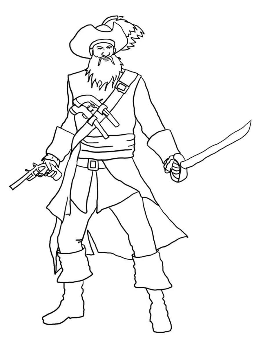 155+ Pirates Coloring Pages to Print 4