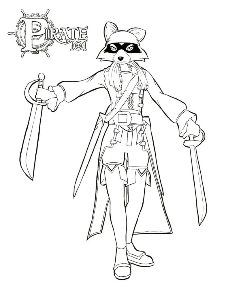 155+ Pirates Coloring Pages to Print 68