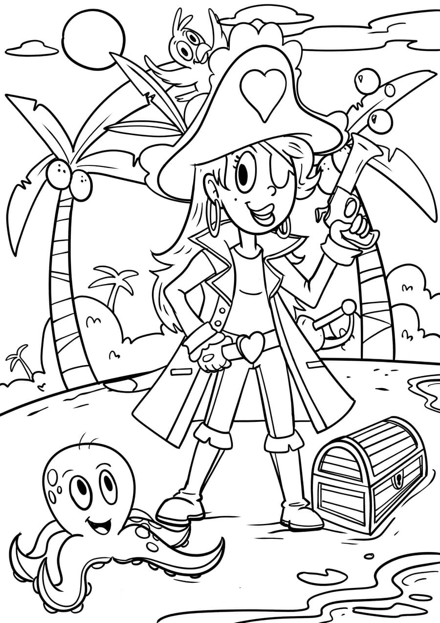 155+ Pirates Coloring Pages to Print 80