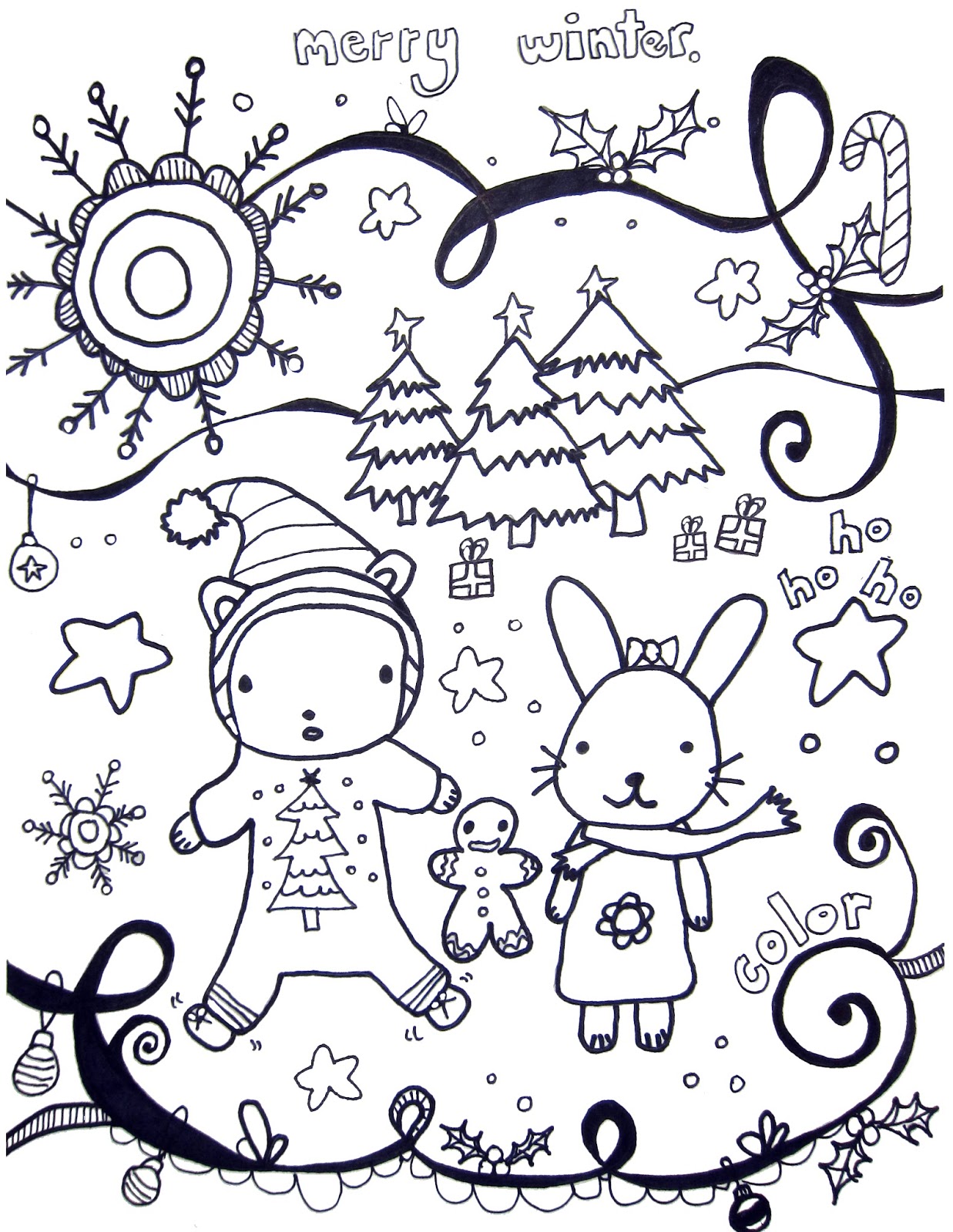 159 Holly Coloring Pages Printable 112