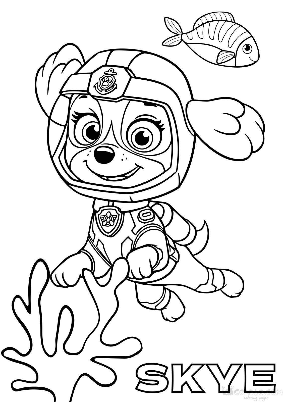 160+ Skye Paw Patrol Coloring Page Ideas for Adventure 1