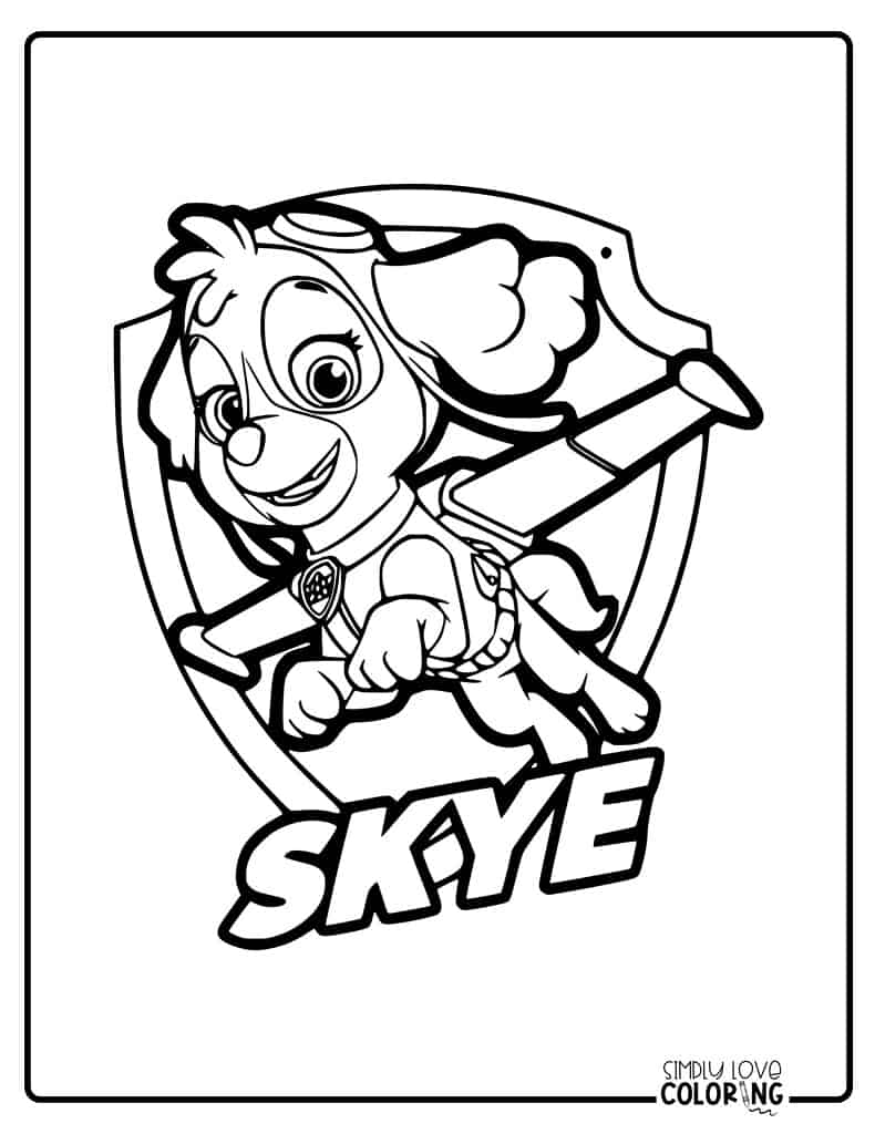 160+ Skye Paw Patrol Coloring Page Ideas for Adventure 46