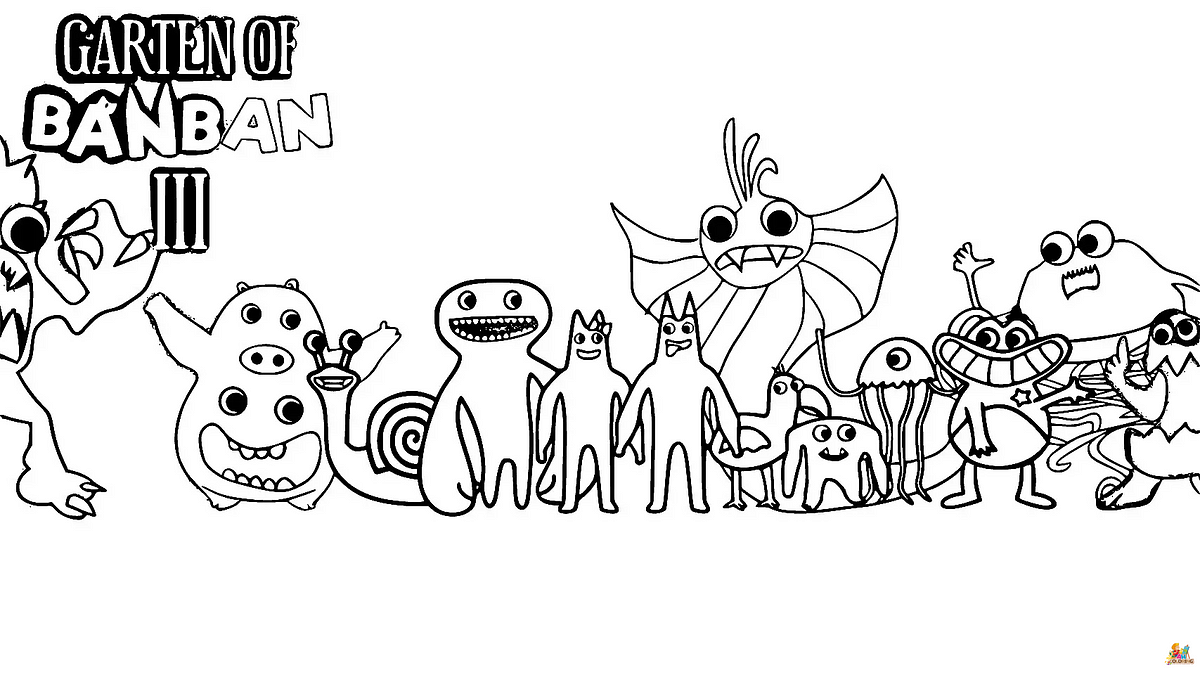 165+ Coloring Pages Garten of Banban 3 Printable 10