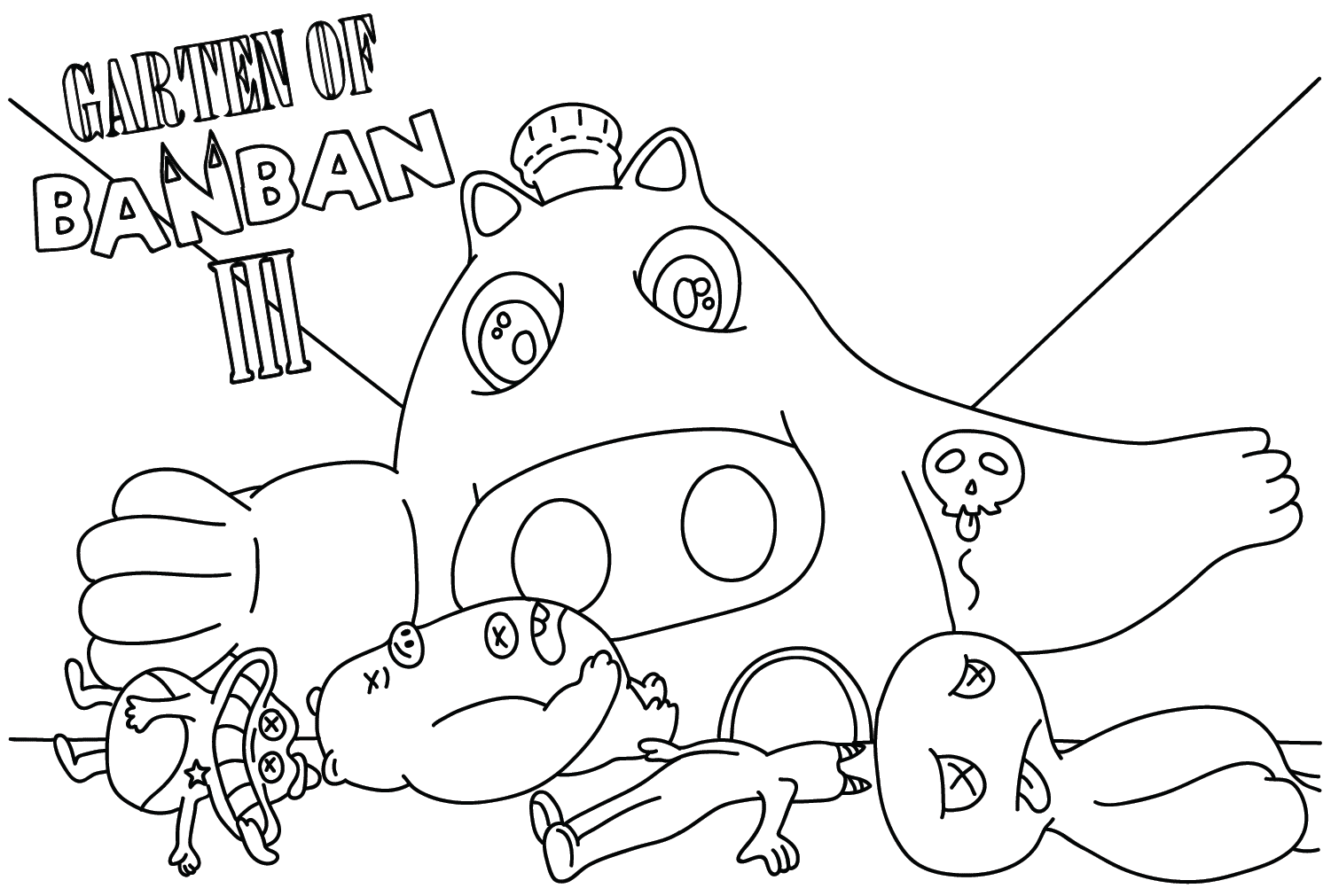 165+ Coloring Pages Garten of Banban 3 Printable 39