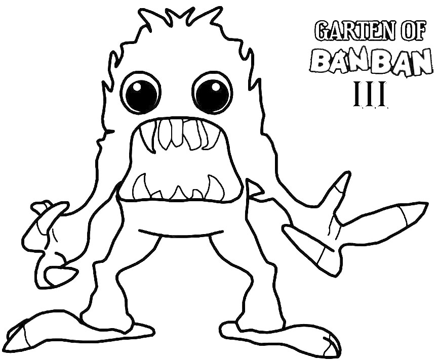 165+ Coloring Pages Garten of Banban 3 Printable 73