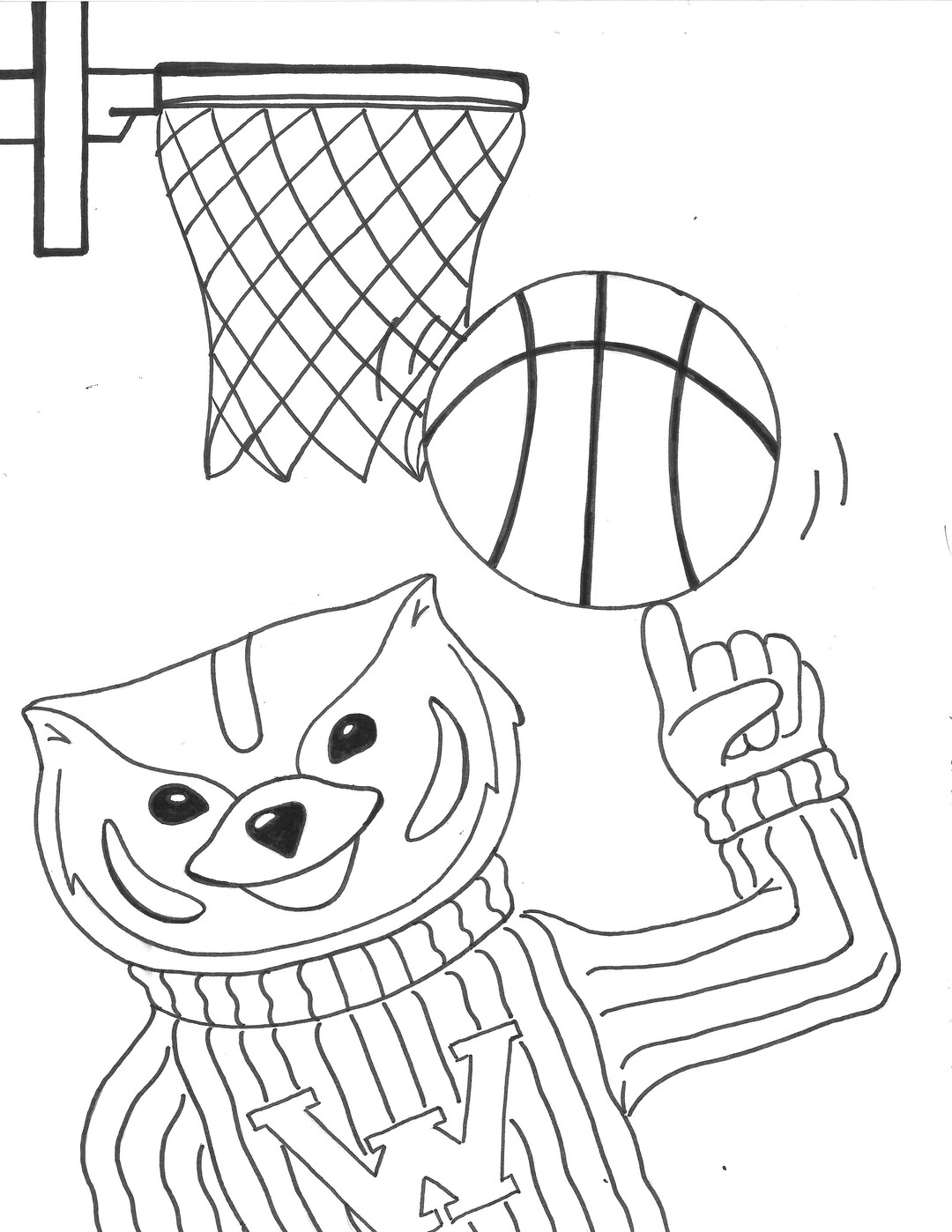 170+ Basketball Coloring Pages 116