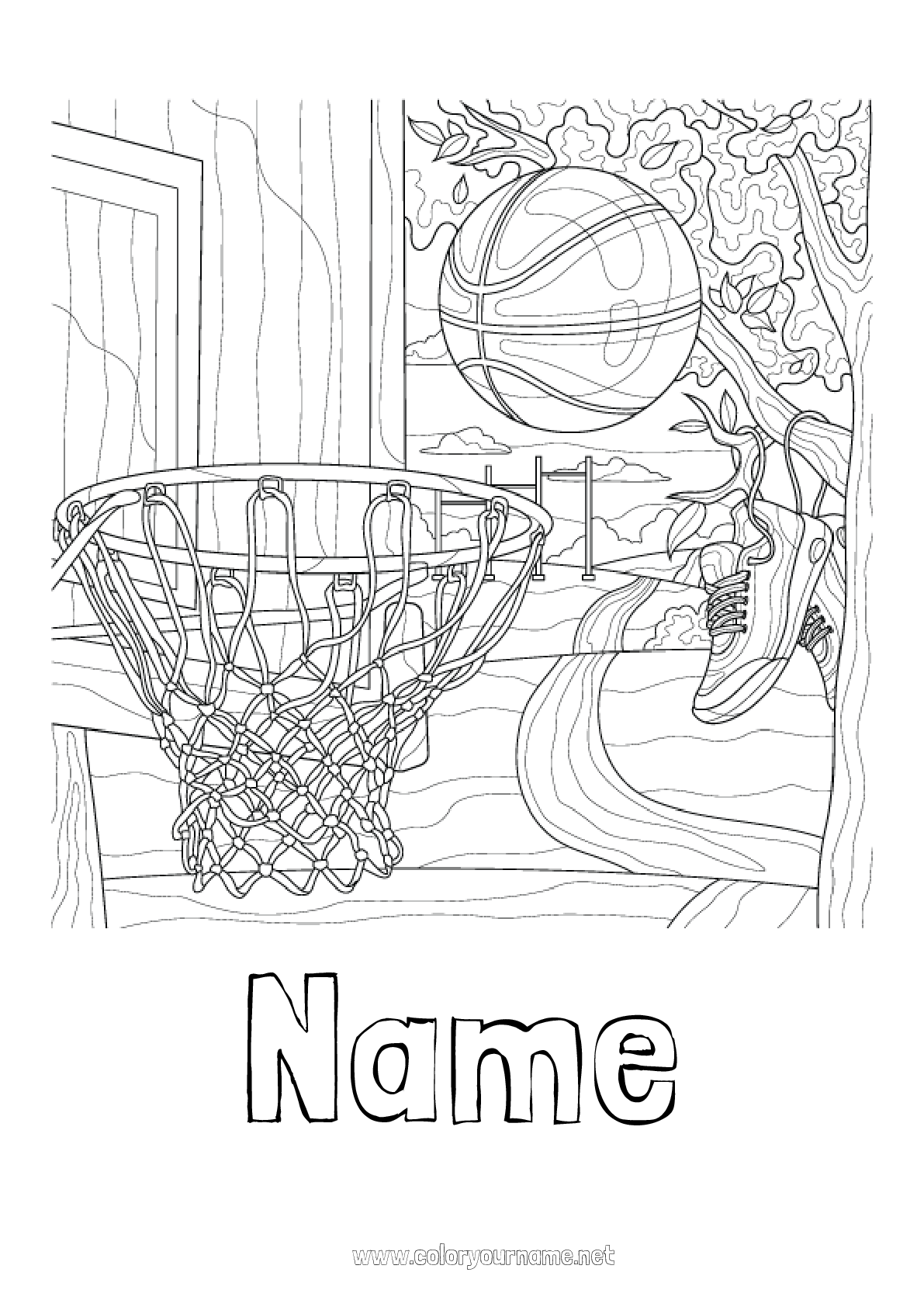 170+ Basketball Coloring Pages 137