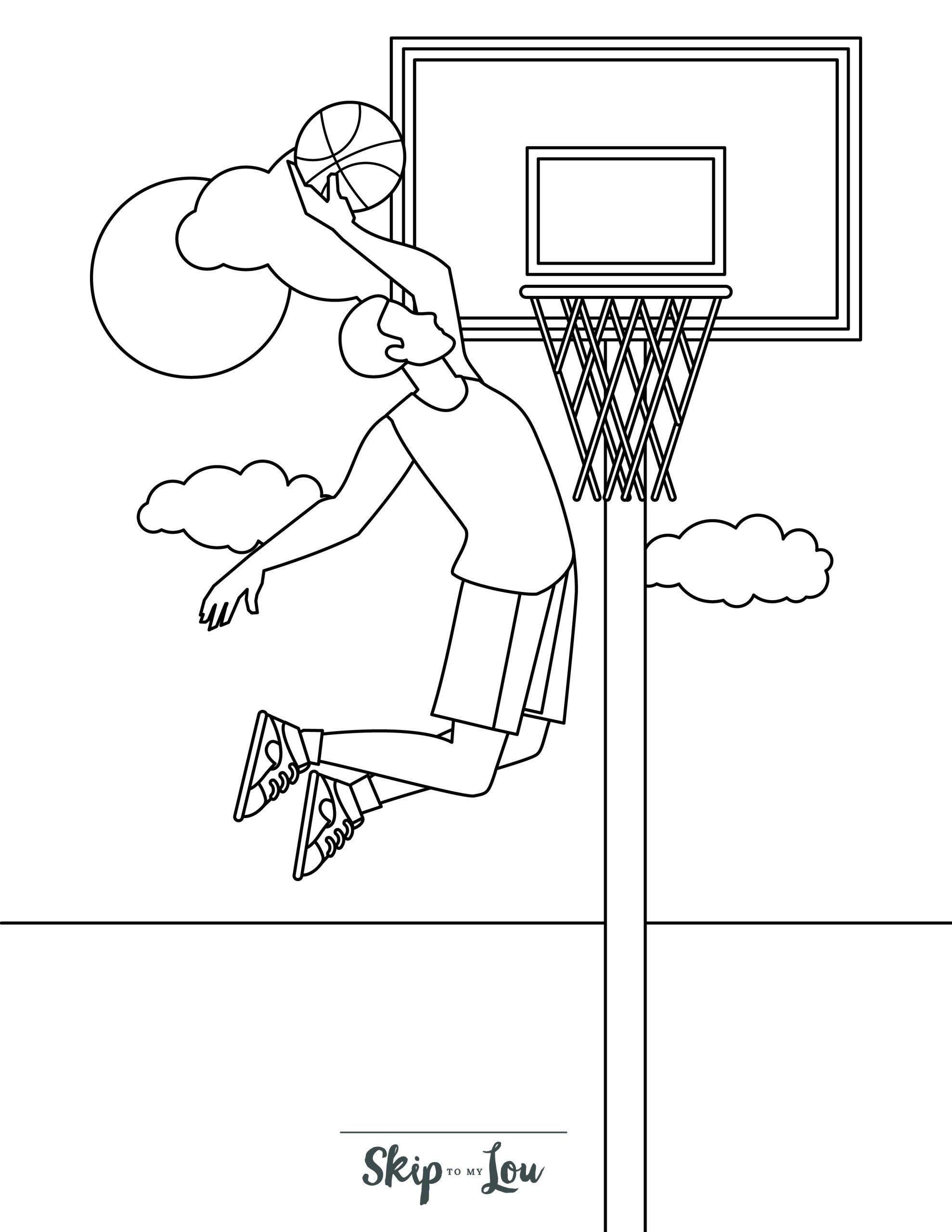 170+ Basketball Coloring Pages 16