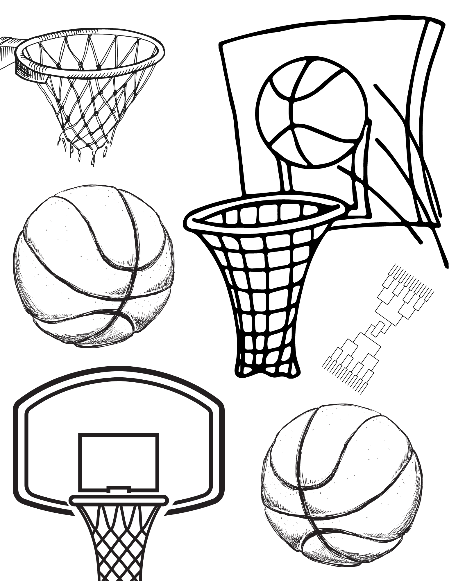 170+ Basketball Coloring Pages 20