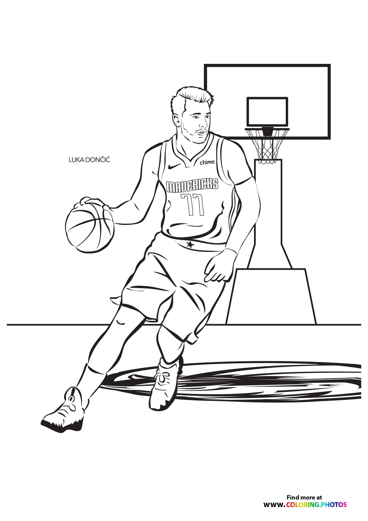 170+ Basketball Coloring Pages 23