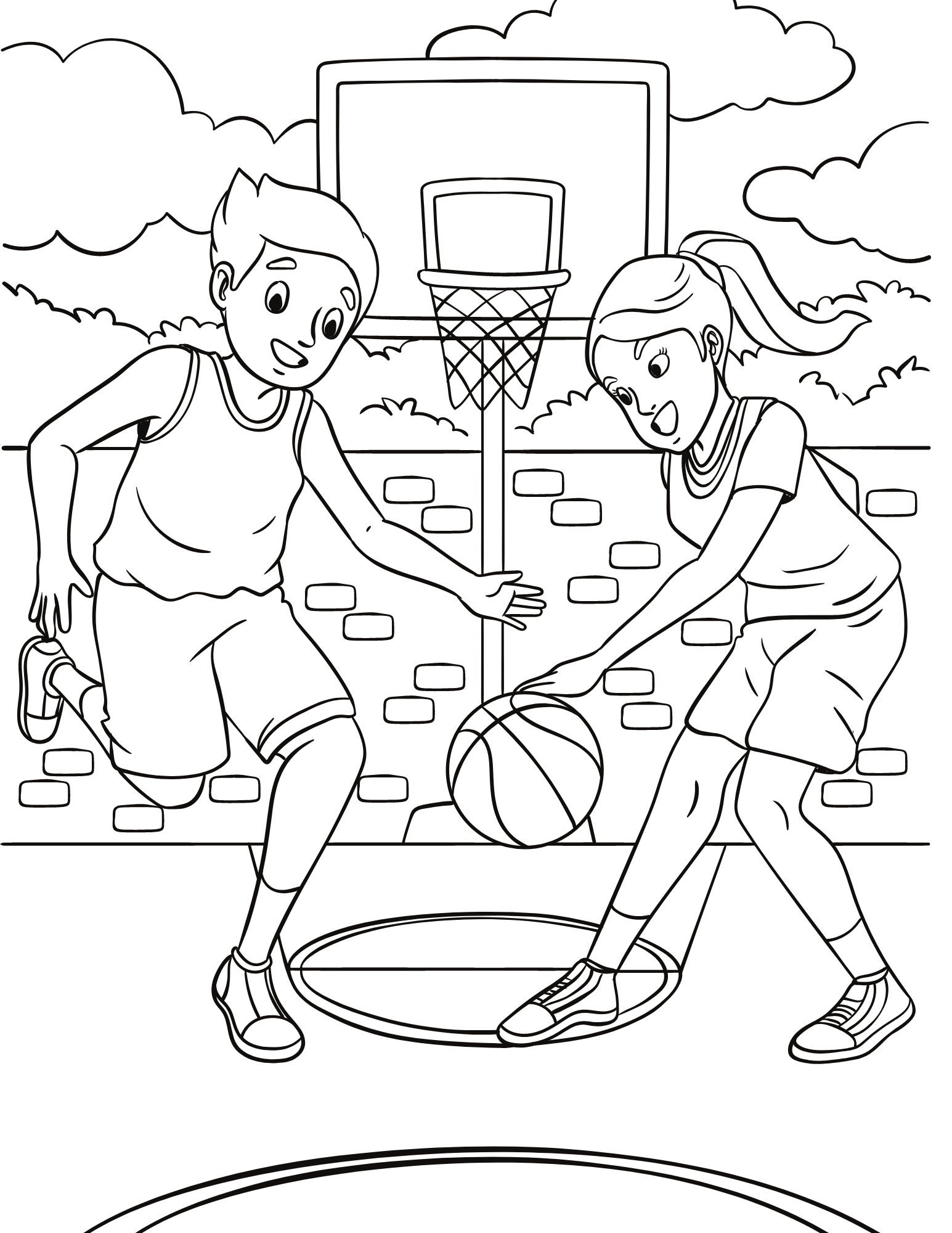 170+ Basketball Coloring Pages 42