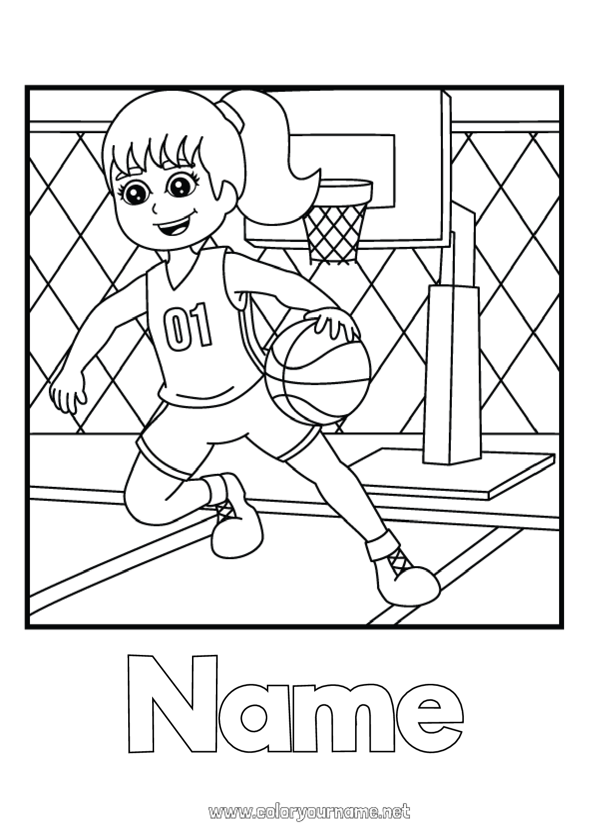 170+ Basketball Coloring Pages 82