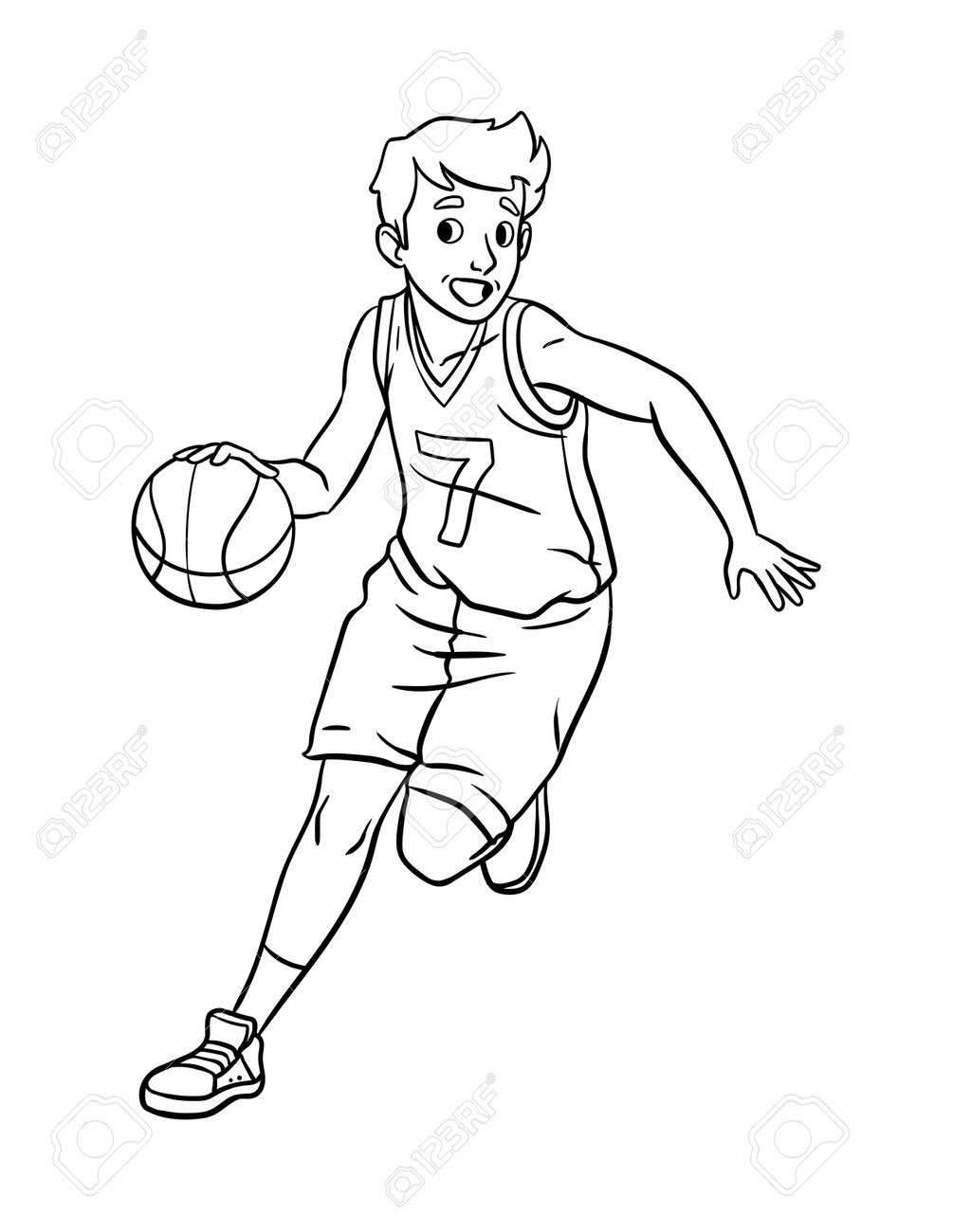 170+ Basketball Coloring Pages 95