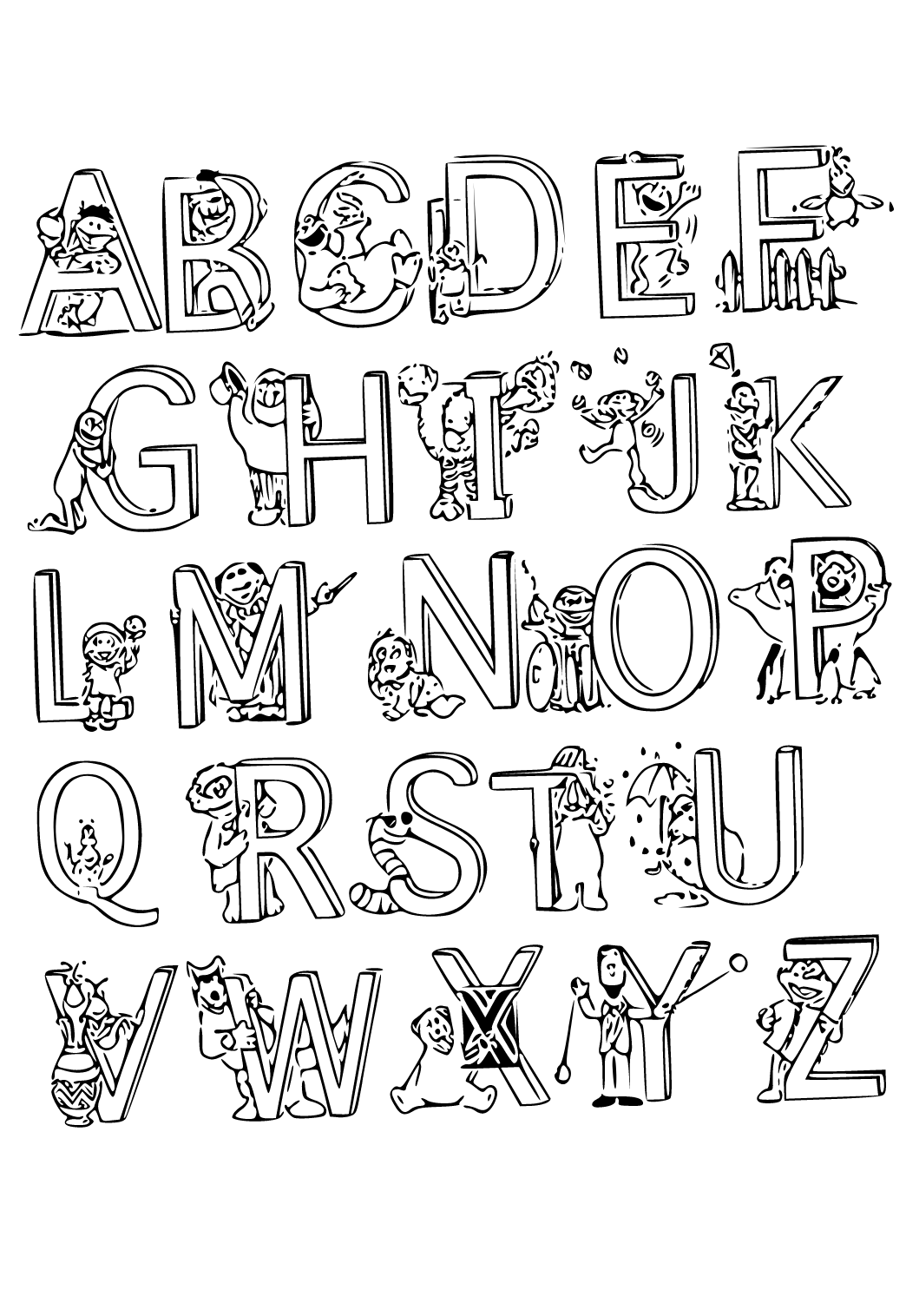 181+ Alphabet Wars Coloring Pages Printable 173