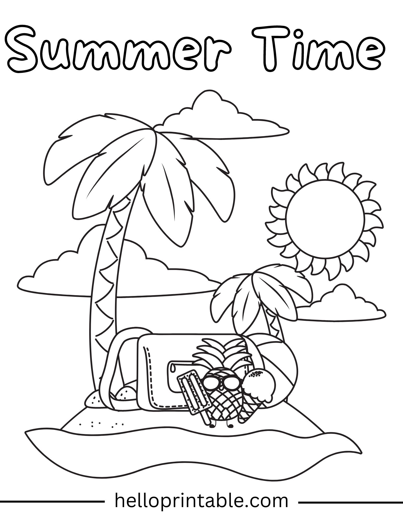 193 Summer Coloring by Numbers Printable 101