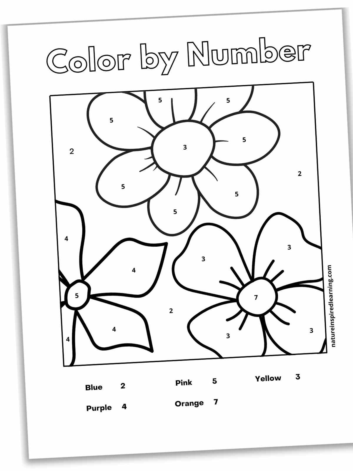 193 Summer Coloring by Numbers Printable 102