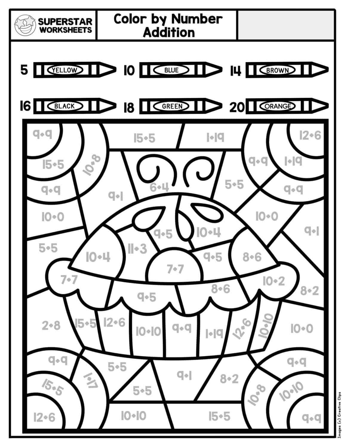 193 Summer Coloring by Numbers Printable 123