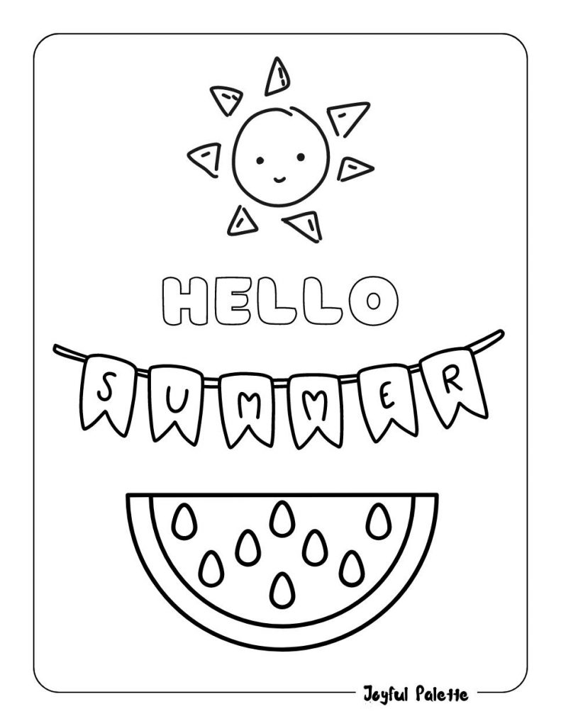 193 Summer Coloring by Numbers Printable 13