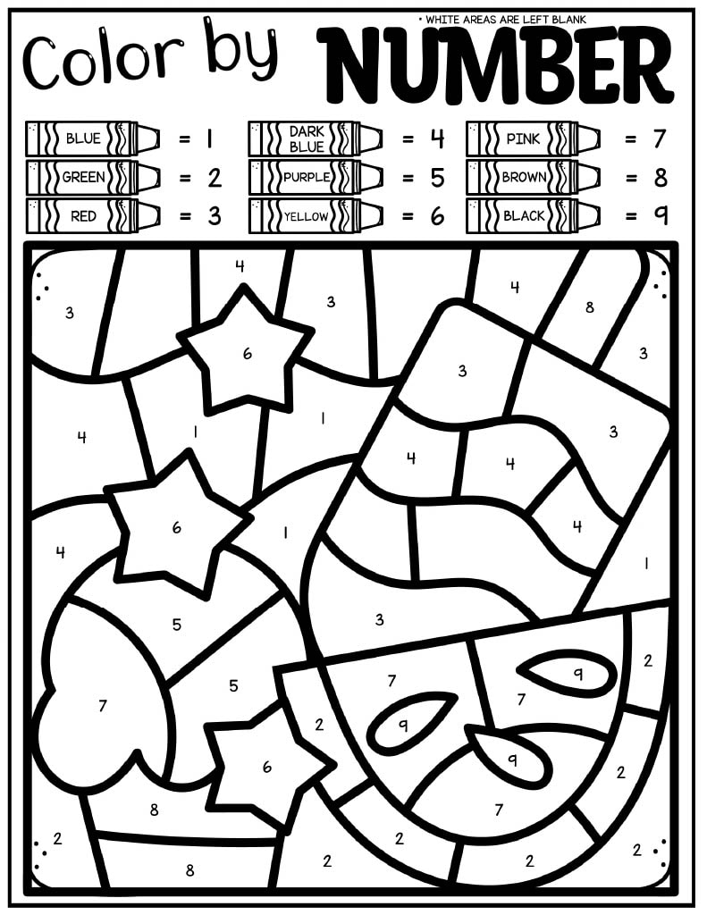 193 Summer Coloring by Numbers Printable 132