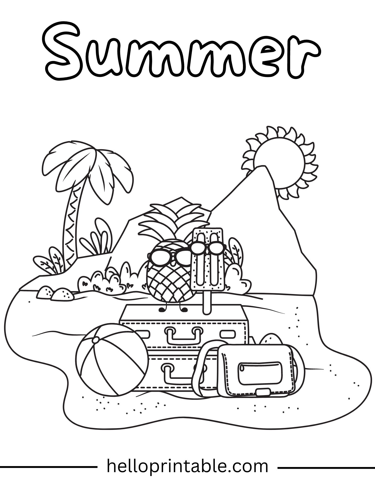 193 Summer Coloring by Numbers Printable 133