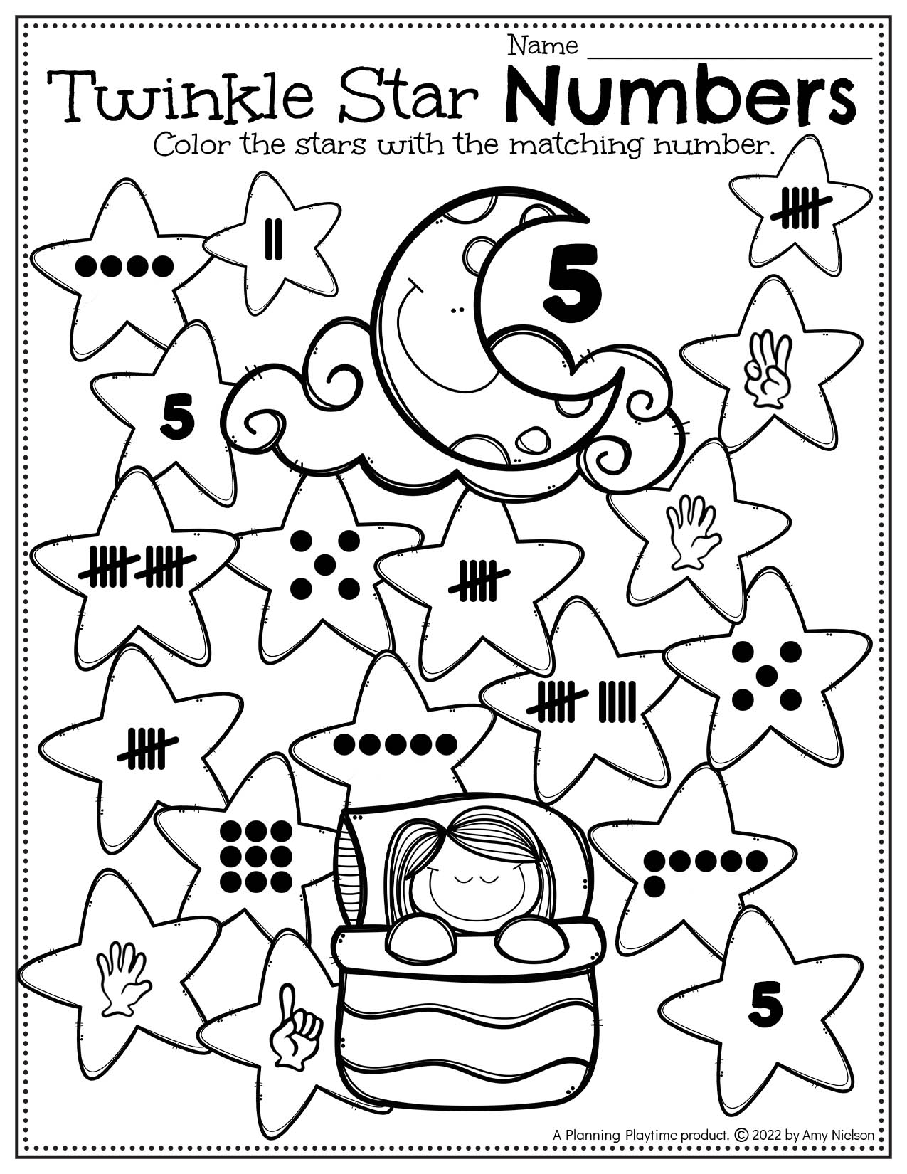 193 Summer Coloring by Numbers Printable 135