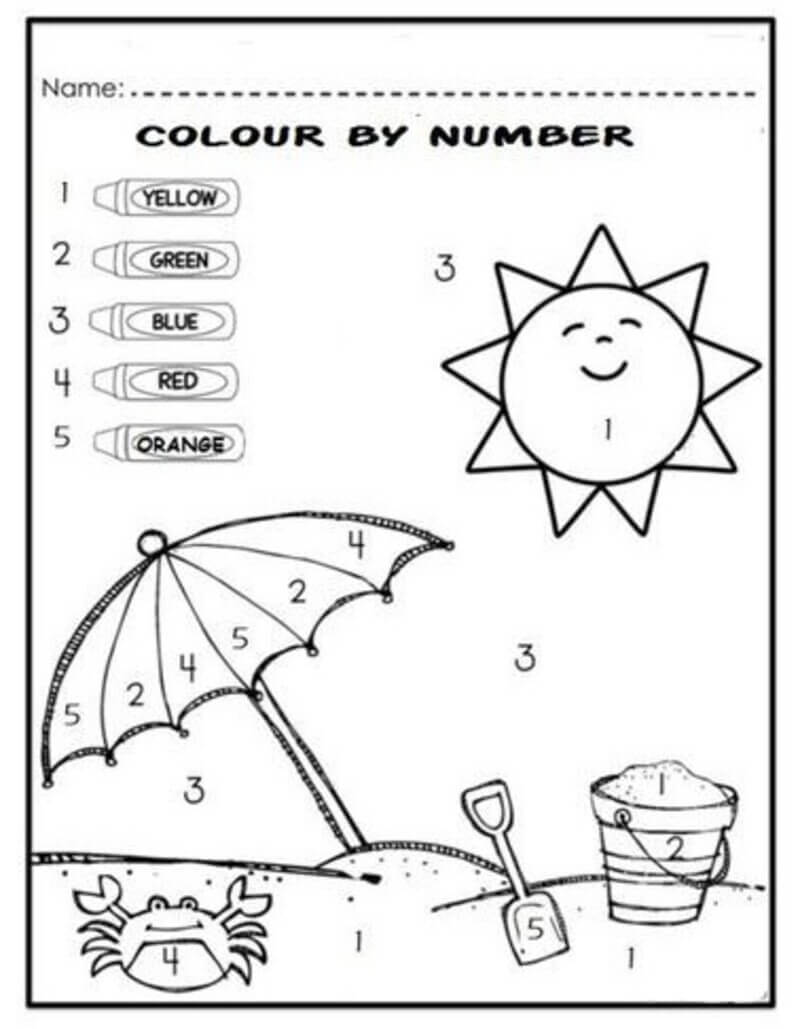 summer coloring by numbers printable jpg