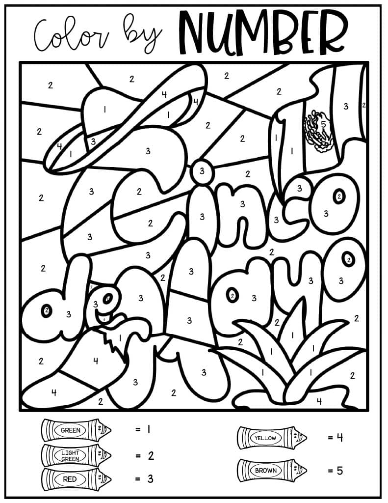 193 Summer Coloring by Numbers Printable 154