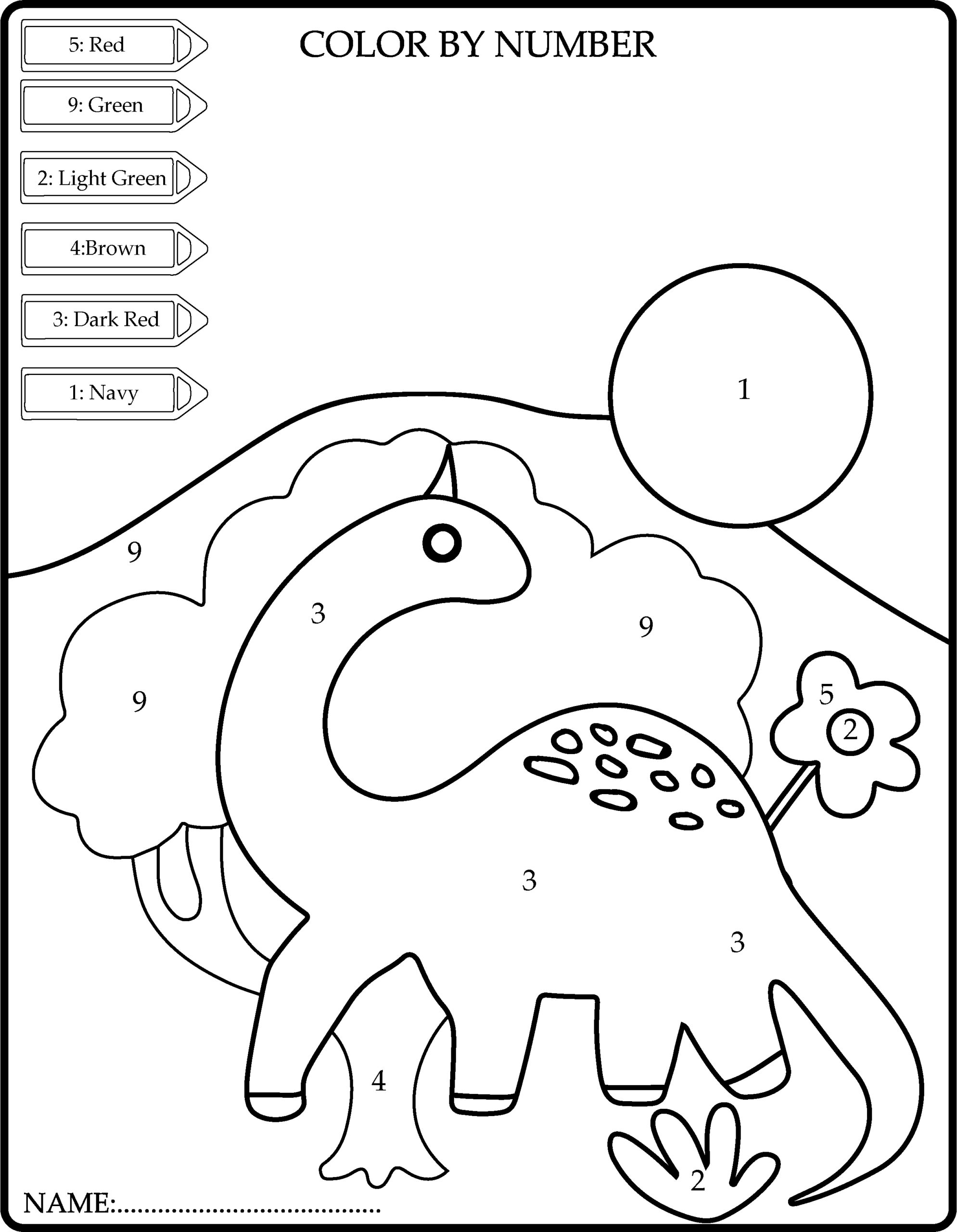 summer coloring by numbers printable jpg