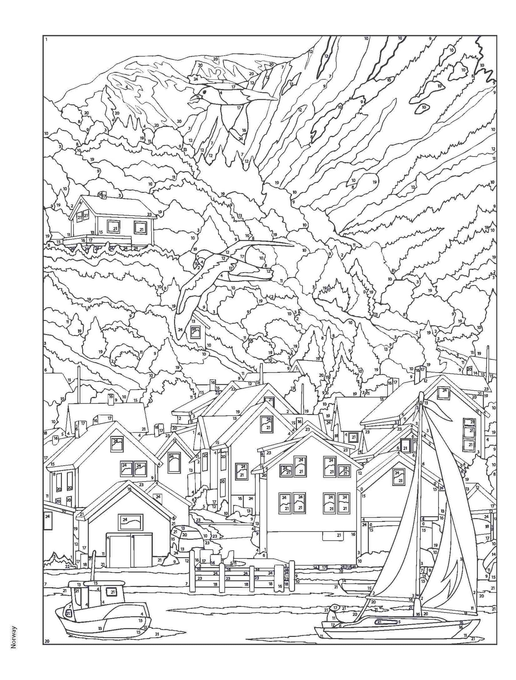 193 Summer Coloring by Numbers Printable 167